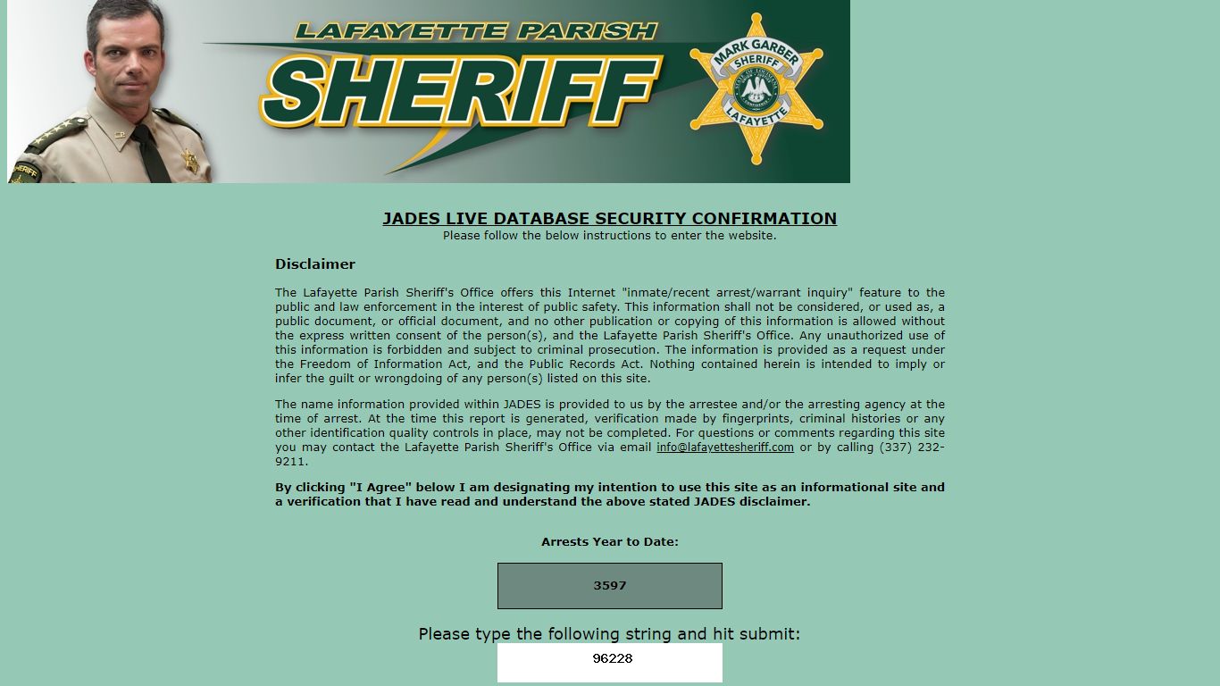 Lafayette Parish Sheriff's Office - Kologik Online Jail Roster
